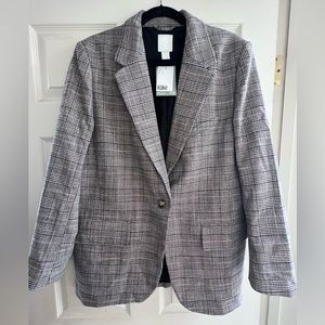 BROWN PLAID BLAZER